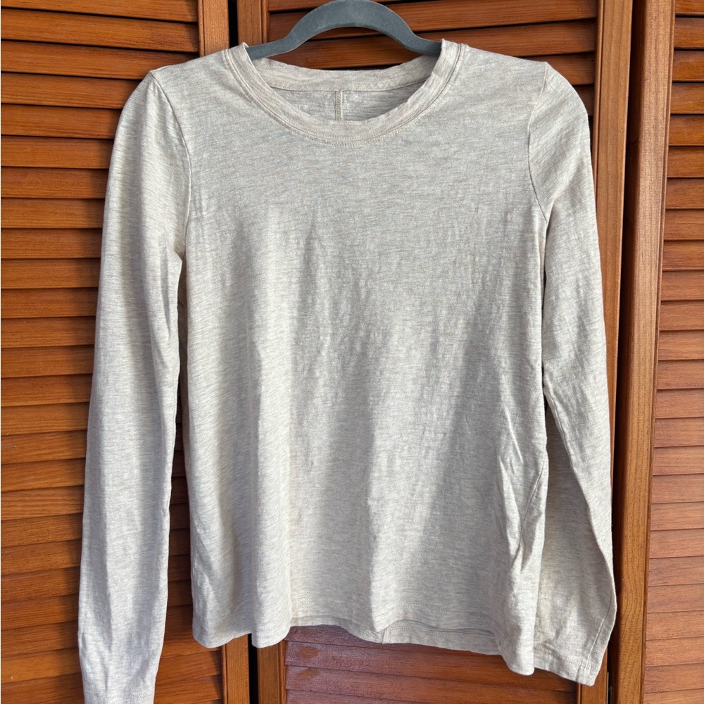Light Gray/Creme  Long Sleeve Shirt